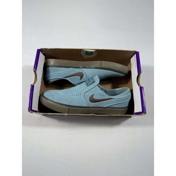 New Men’s Size 6 - Nike Zoom Stefan Janoski+ Slip SB Denim Turquoise FN5893 400 - Picture 1 of 10